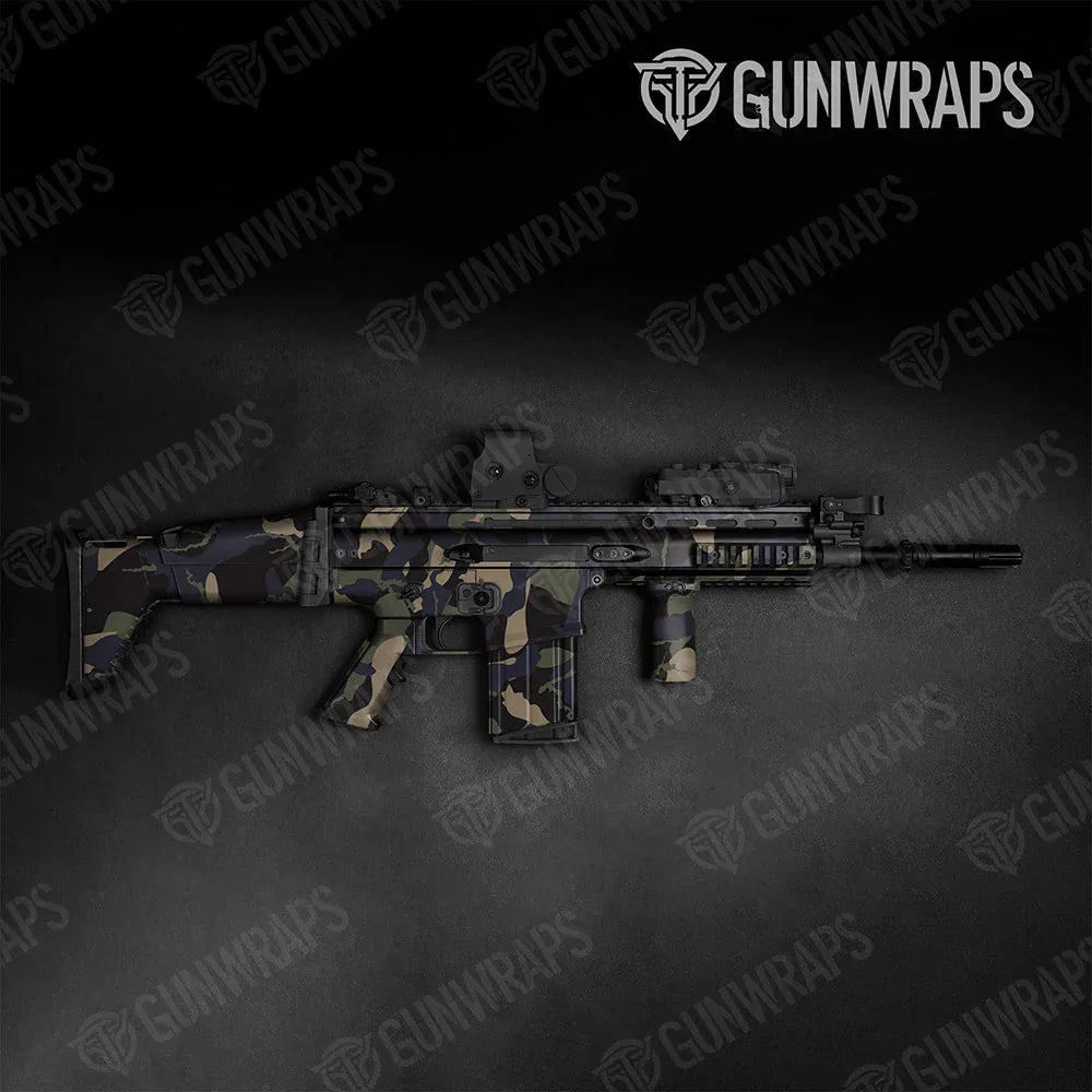 Ragged Militant Blue Tactical Gun Skin Vinyl Wraps