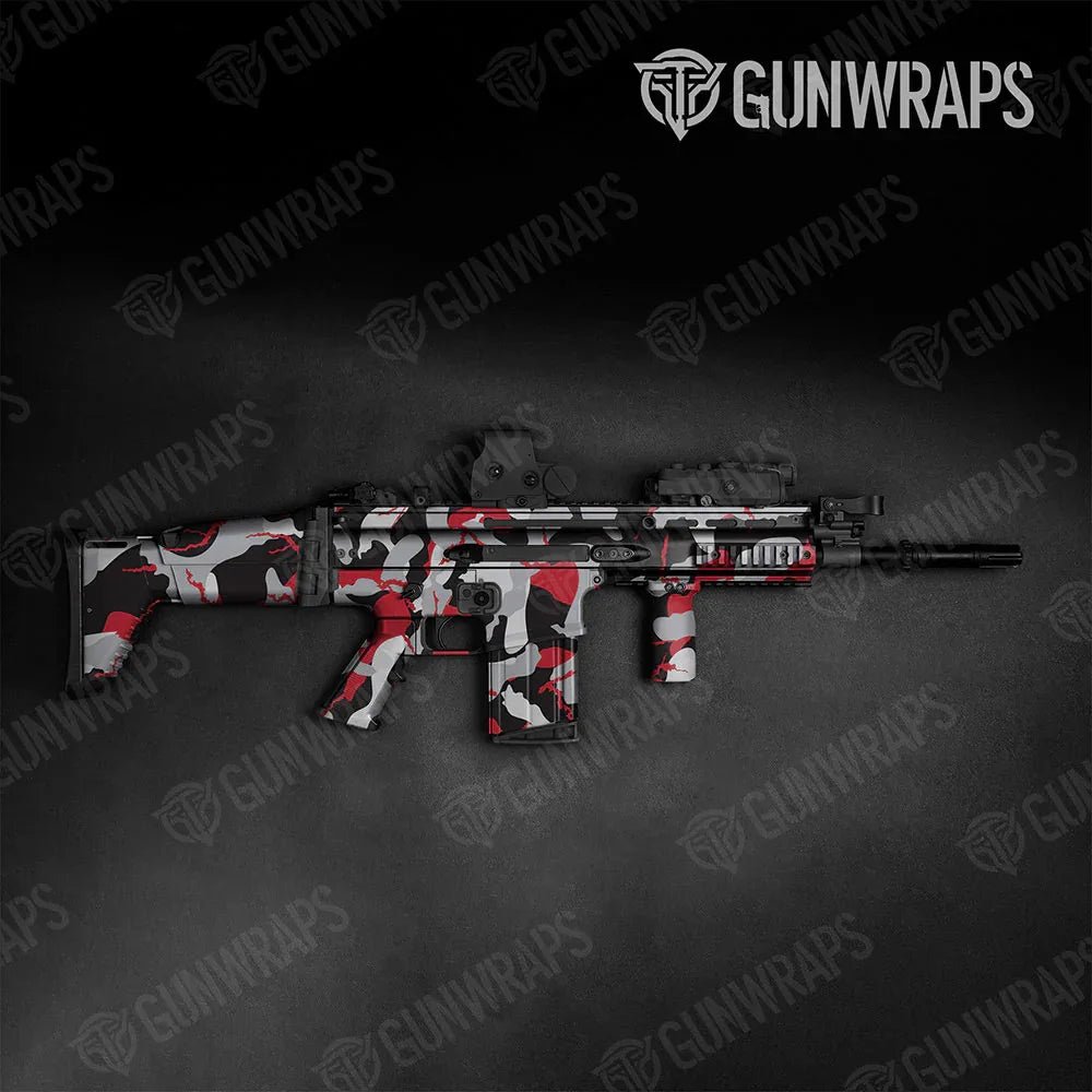 Ragged Red Tiger Tactical Gun Skin Vinyl Wraps