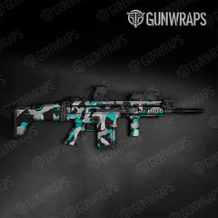 Ragged Tiffany Blue Tiger Tactical Gun Skin Vinyl Wraps