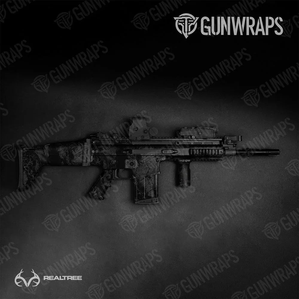 Realtree WAV3 Black Tactical Gun Skin Vinyl Wraps