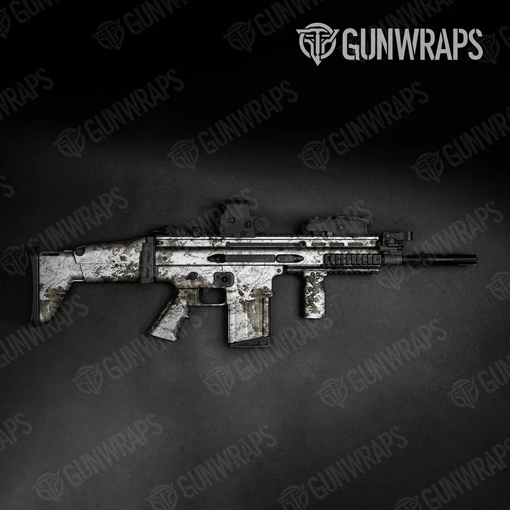 Substrate Snowfall Tactical Gun Skin Vinyl Wraps