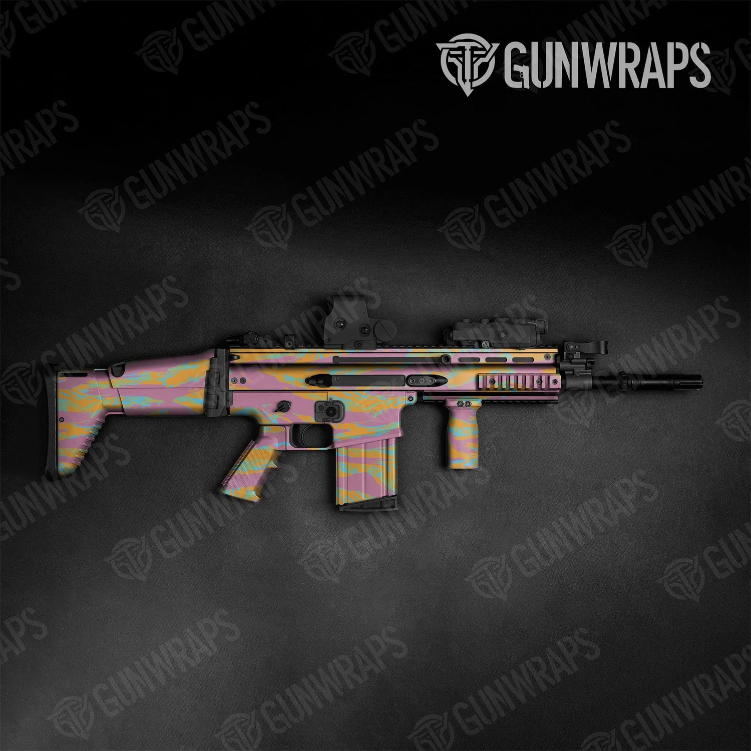 Vietnam Tiger Stripe Sherbert Tactical Gun Skin Vinyl Wraps