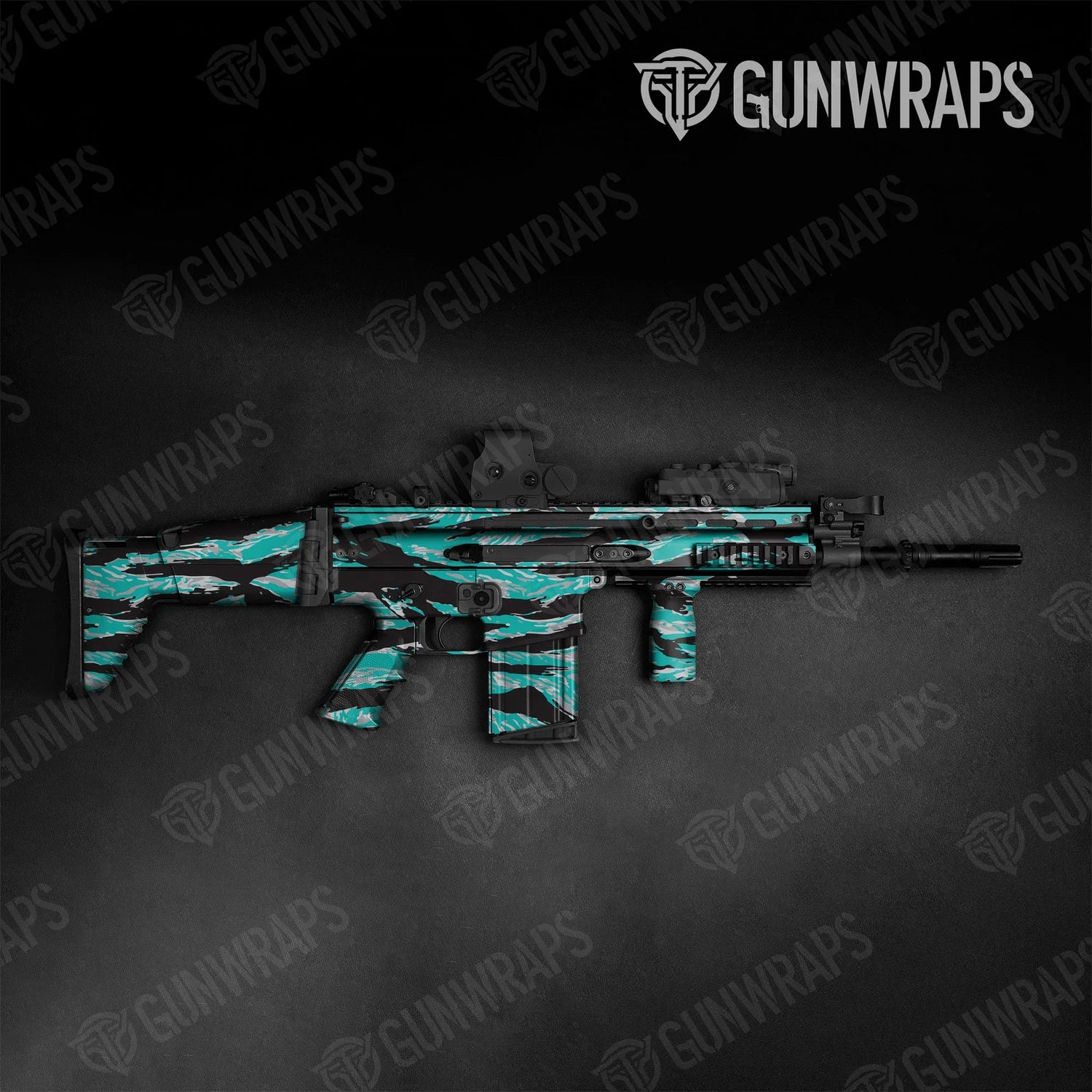 Vietnam Tiger Stripe Tiffany Blue Tiger Tactical Gun Skin Vinyl Wraps