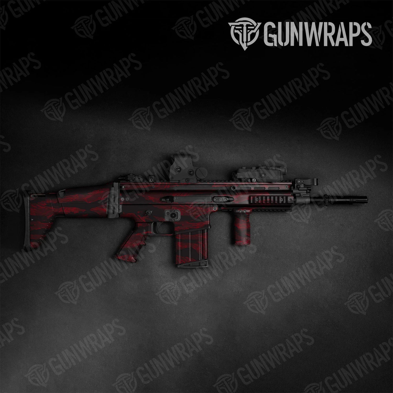 Vietnam Tiger Stripe Vampire Red Tactical Gun Skin Vinyl Wraps