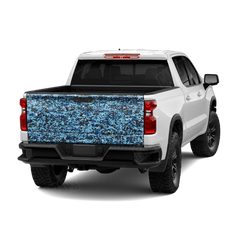 Digital Baby Blue Tailgate Wraps