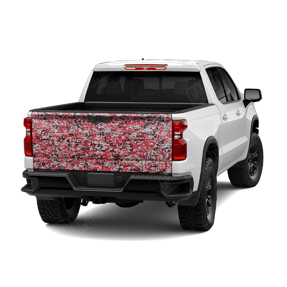 Digital Red Tiger Tailgate Wraps