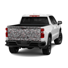 Digital Urban Red Tailgate Wraps