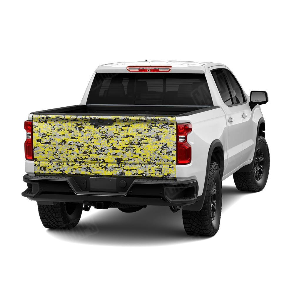 Digital Yellow Tiger Tailgate Wraps
