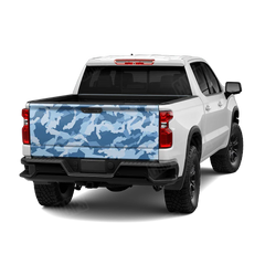 Erratic Cool Blue Tailgate Wraps