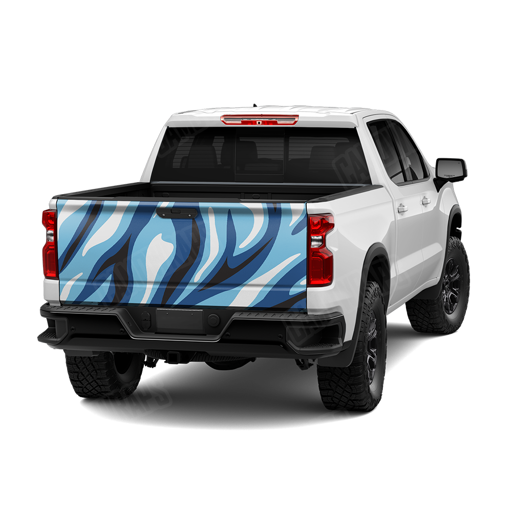 Fun Stripe Baby Blue Tailgate Wraps