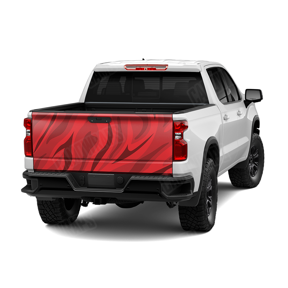 Fun Stripe Elite Red Tailgate Wraps