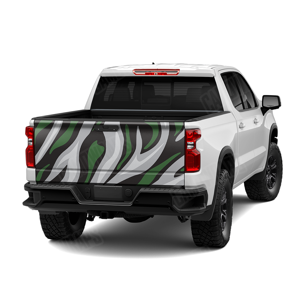 Fun Stripe Green Tiger Tailgate Wraps
