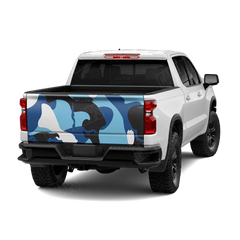 Ragged Baby Blue Tailgate Wraps