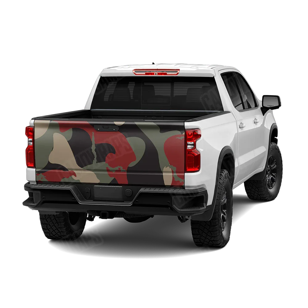 Ragged Militant Red Tailgate Wraps