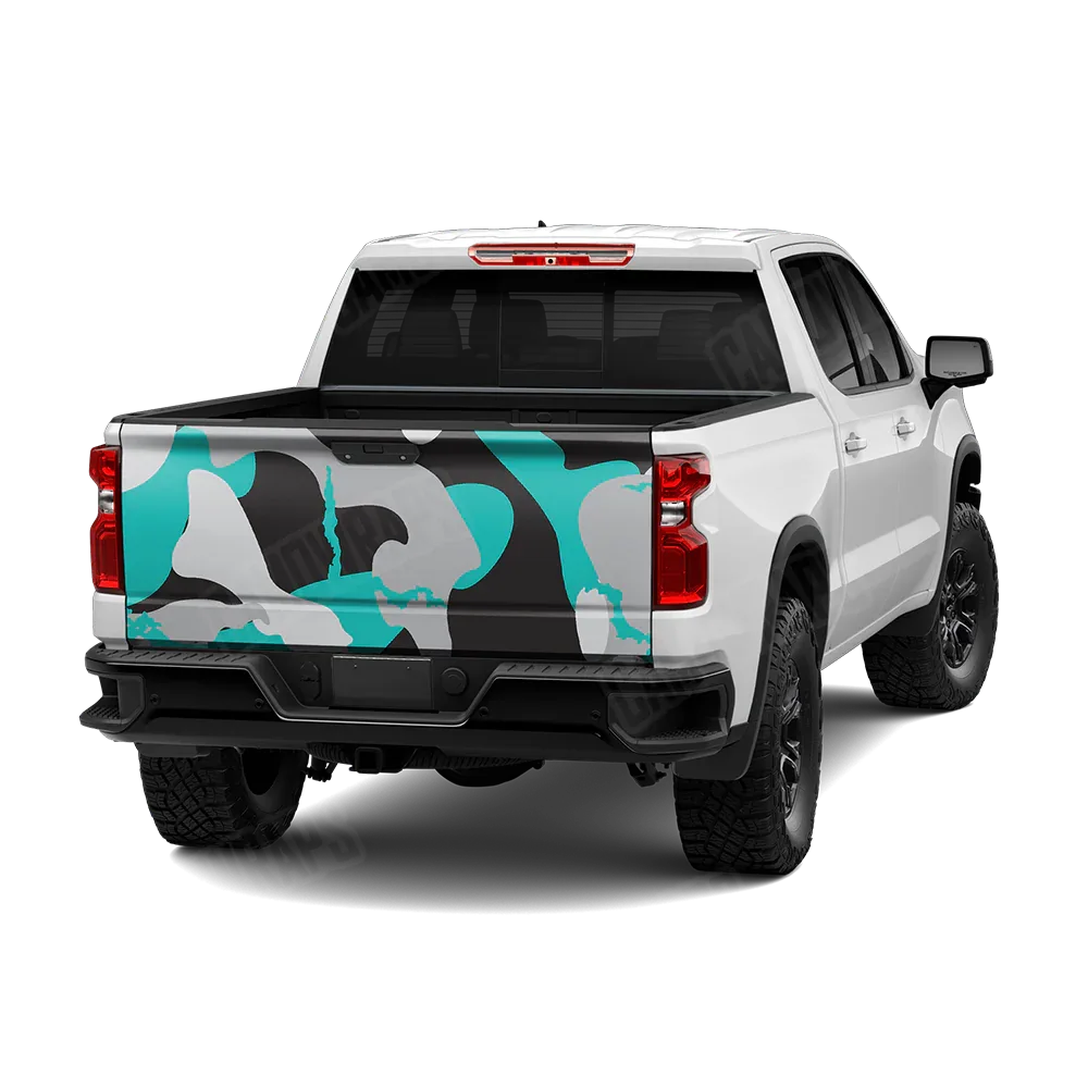 Ragged Tiffany Blue Tiger Tailgate Wraps
