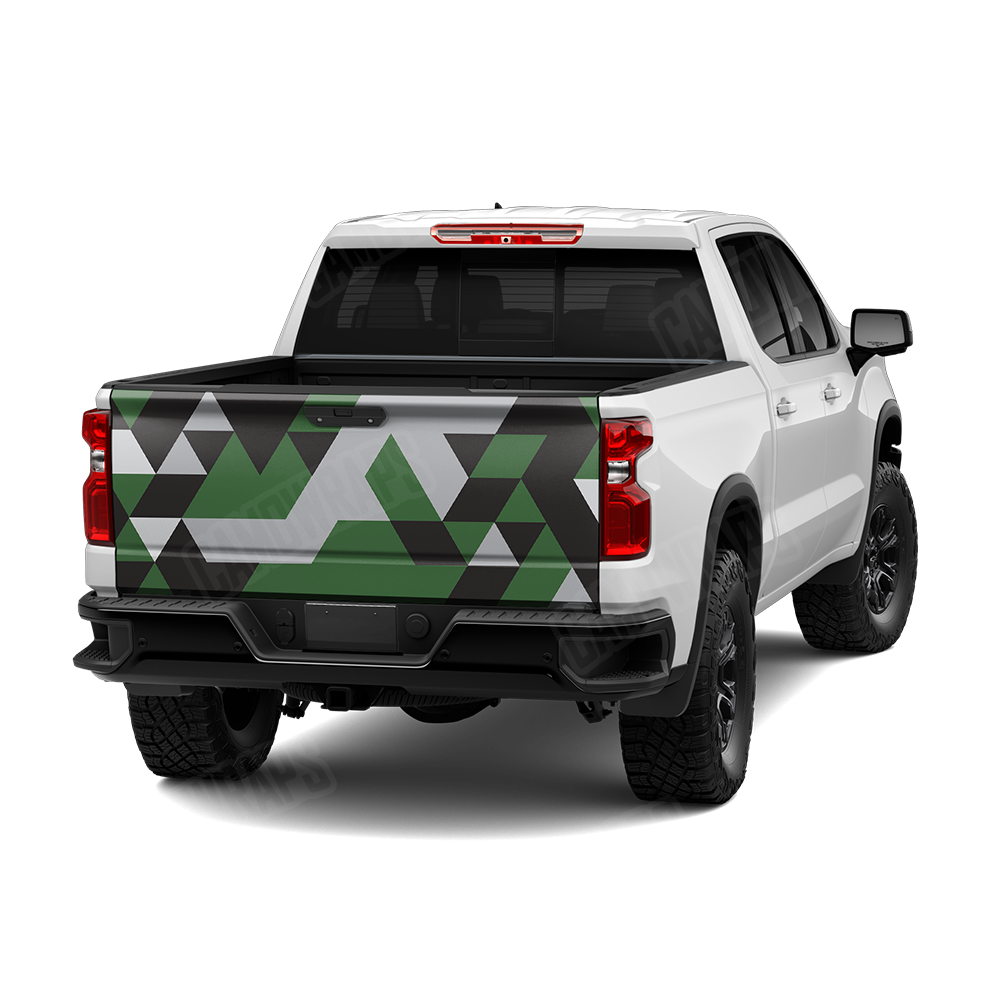 Triangle Green Tiger Tailgate Wraps
