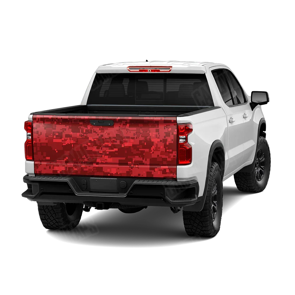 Digital Elite Red Tailgate Wraps
