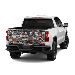 Digital Urban Orange Tailgate Wraps