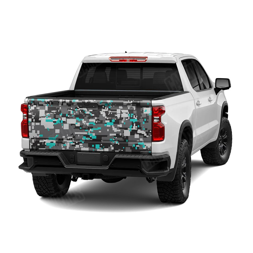 Digital Urban Tiffany Blue Tailgate Wraps