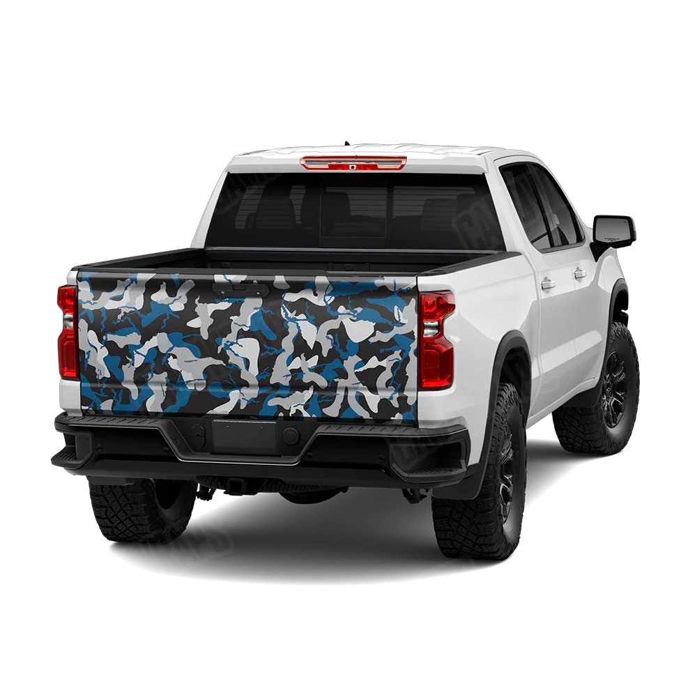 Ragged Blue Tiger Tailgate Wraps