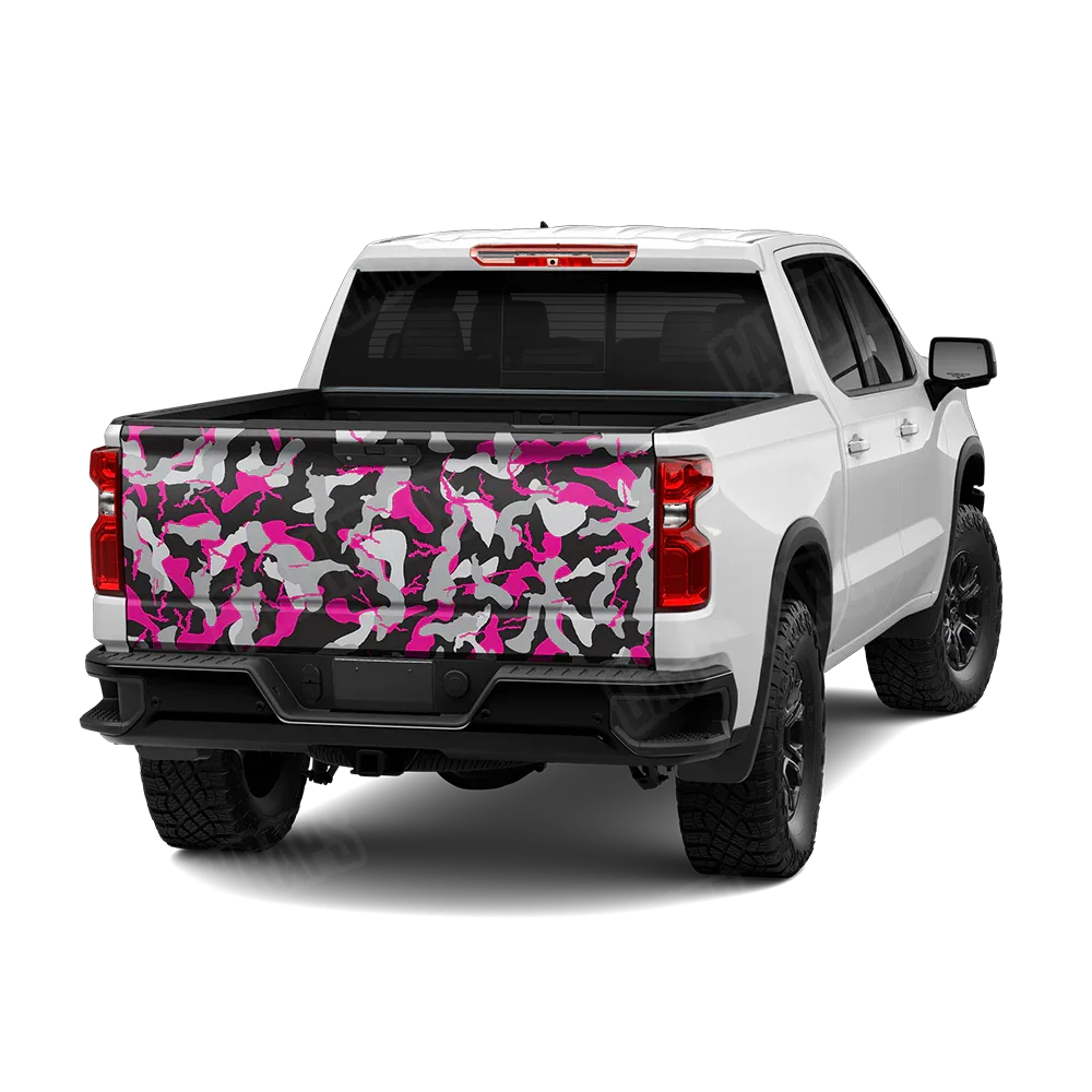 Ragged Magenta Tiger Tailgate Wraps