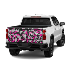 Ragged Magenta Tiger Tailgate Wraps