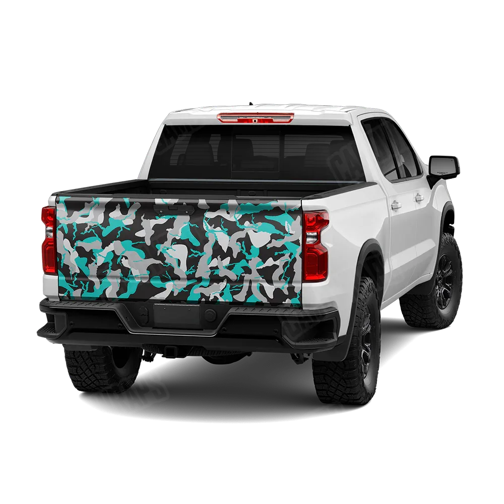 Ragged Tiffany Blue Tiger Tailgate Wraps