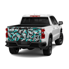 Ragged Tiffany Blue Tiger Tailgate Wraps