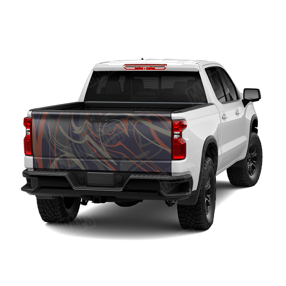 Liquid Smoke Blue Copper Tailgate Wraps