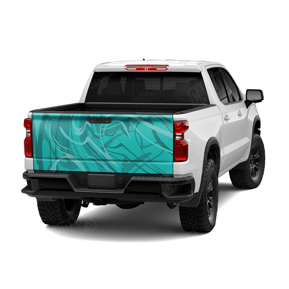 Liquid Smoke Elite Tiffany Blue Tailgate Wraps