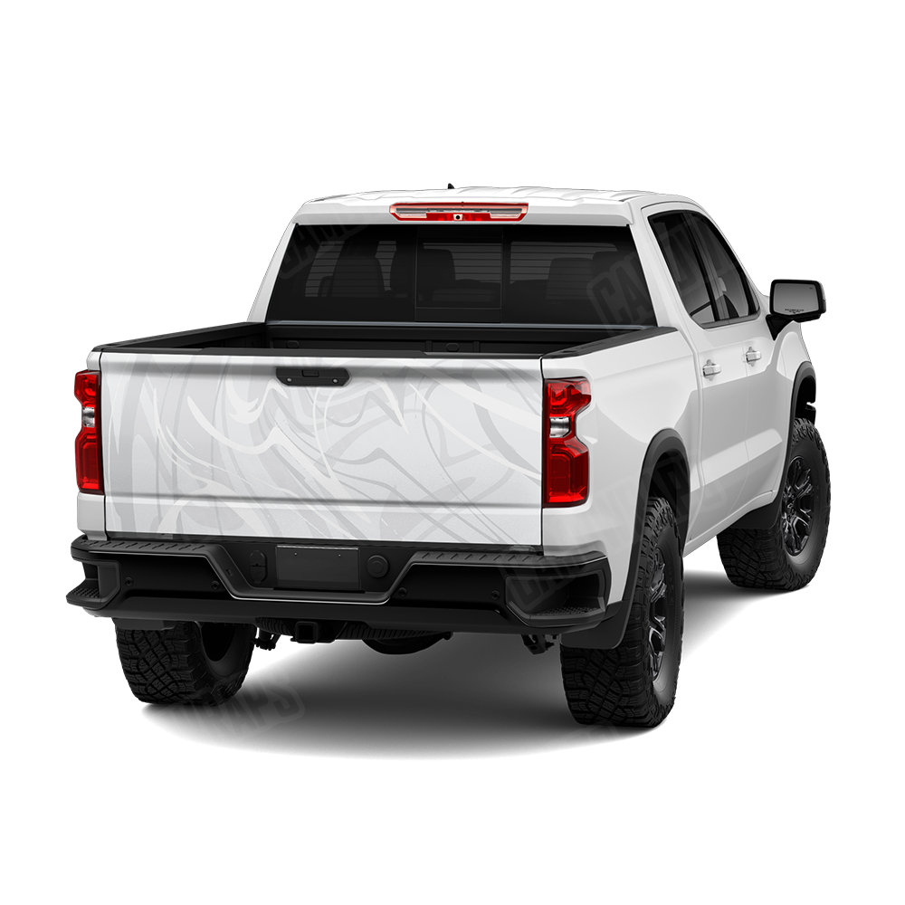 Liquid Smoke Elite White Tailgate Wraps