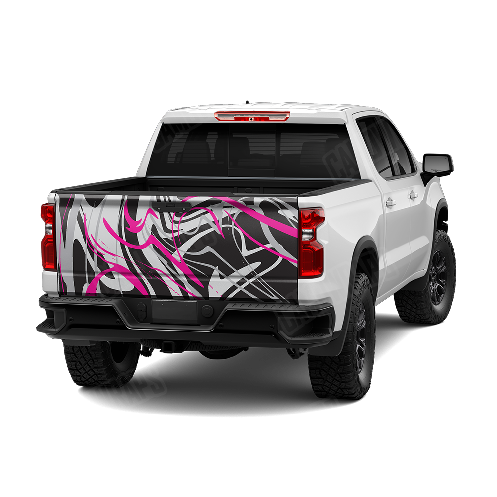 Liquid Smoke Magenta Tiger Tailgate Wraps