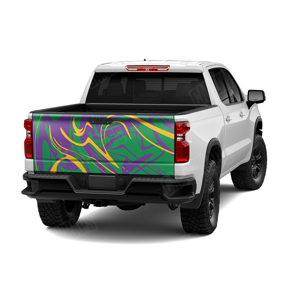 Liquid Smoke Mardi Gras Tailgate Wraps