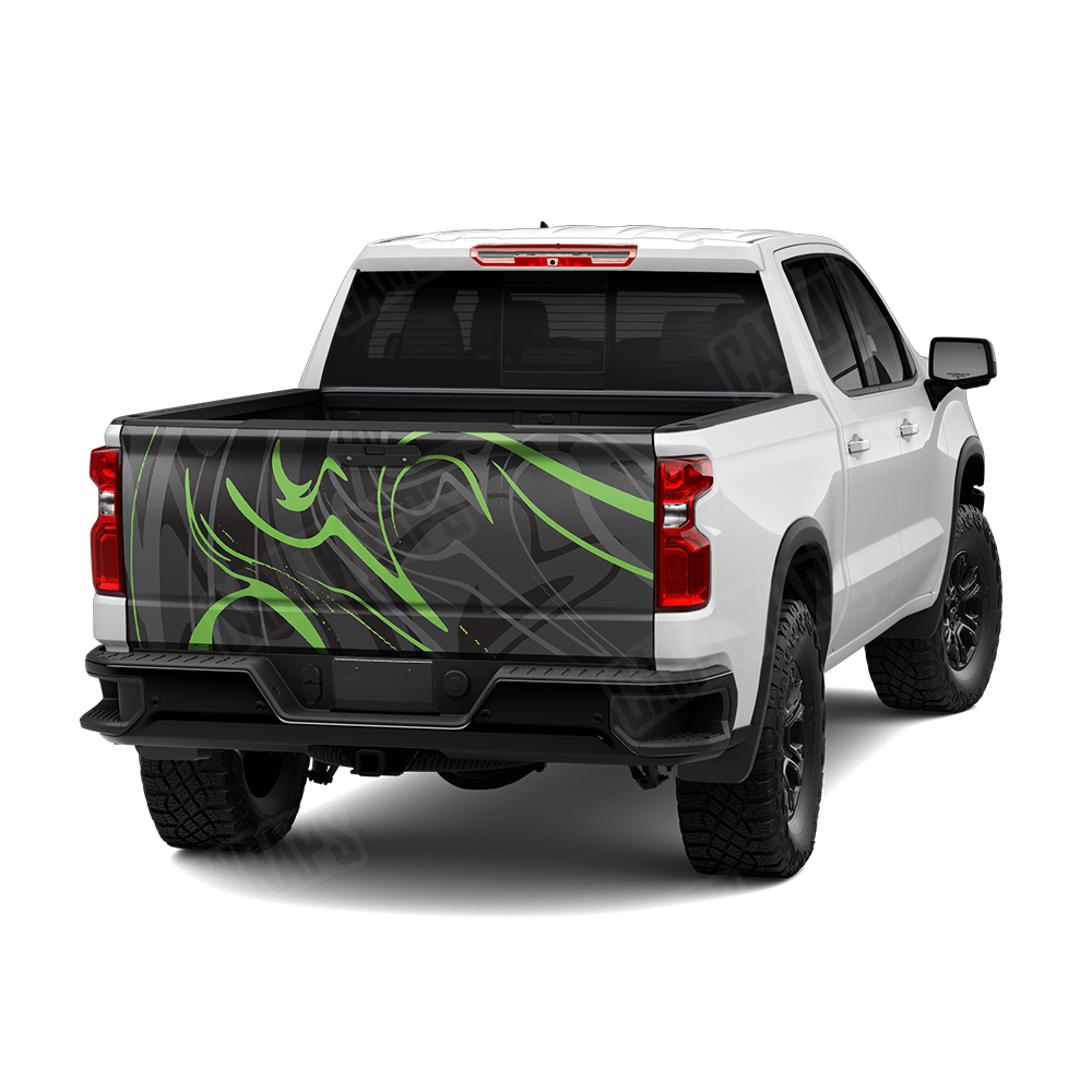 Liquid Smoke Metro Green Tailgate Wraps