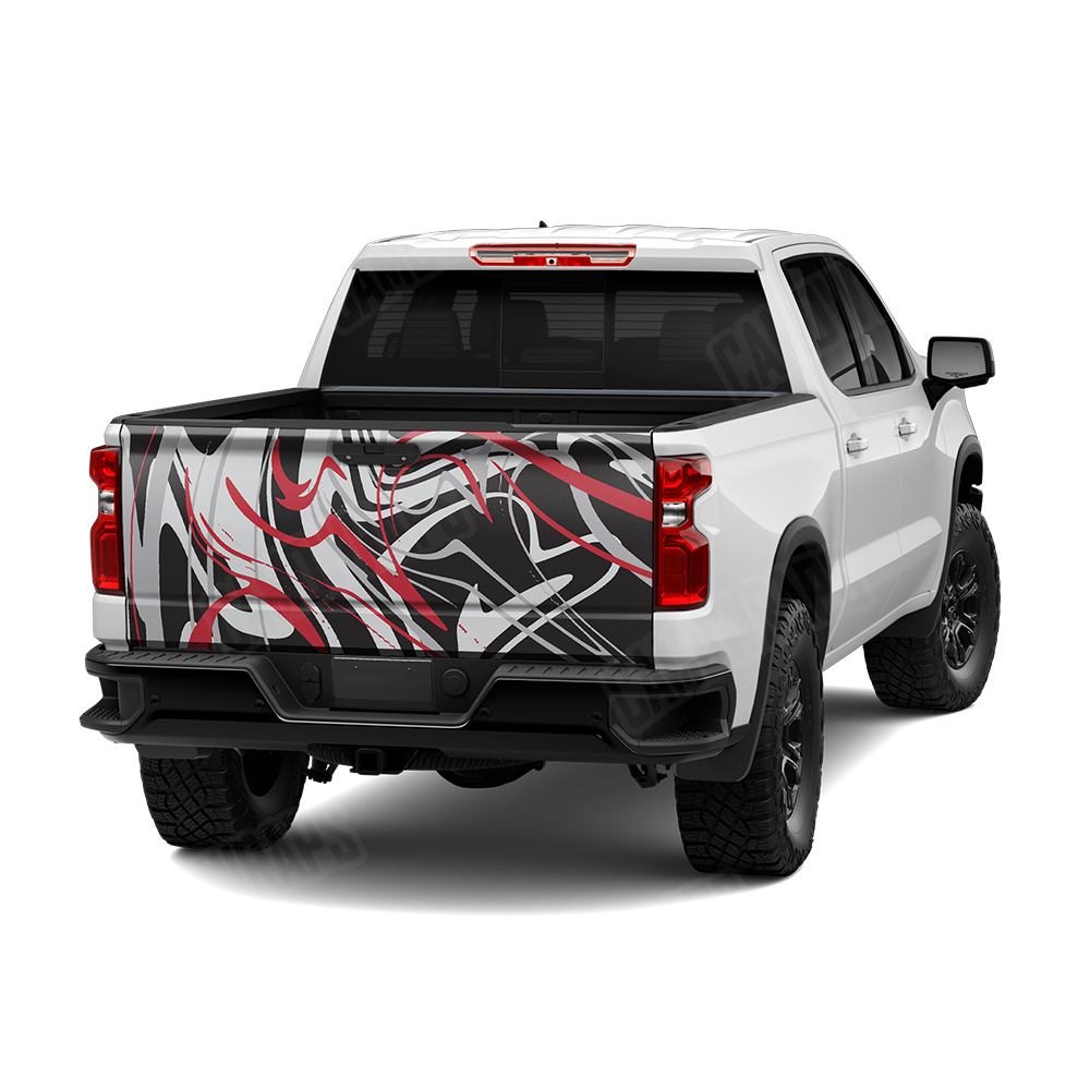 Liquid Smoke Red Tiger Tailgate Wraps