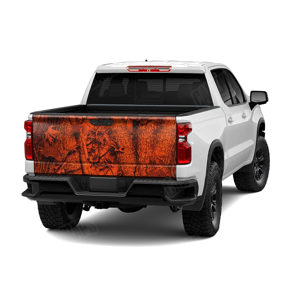 Nature Orange Forest Tailgate Wraps