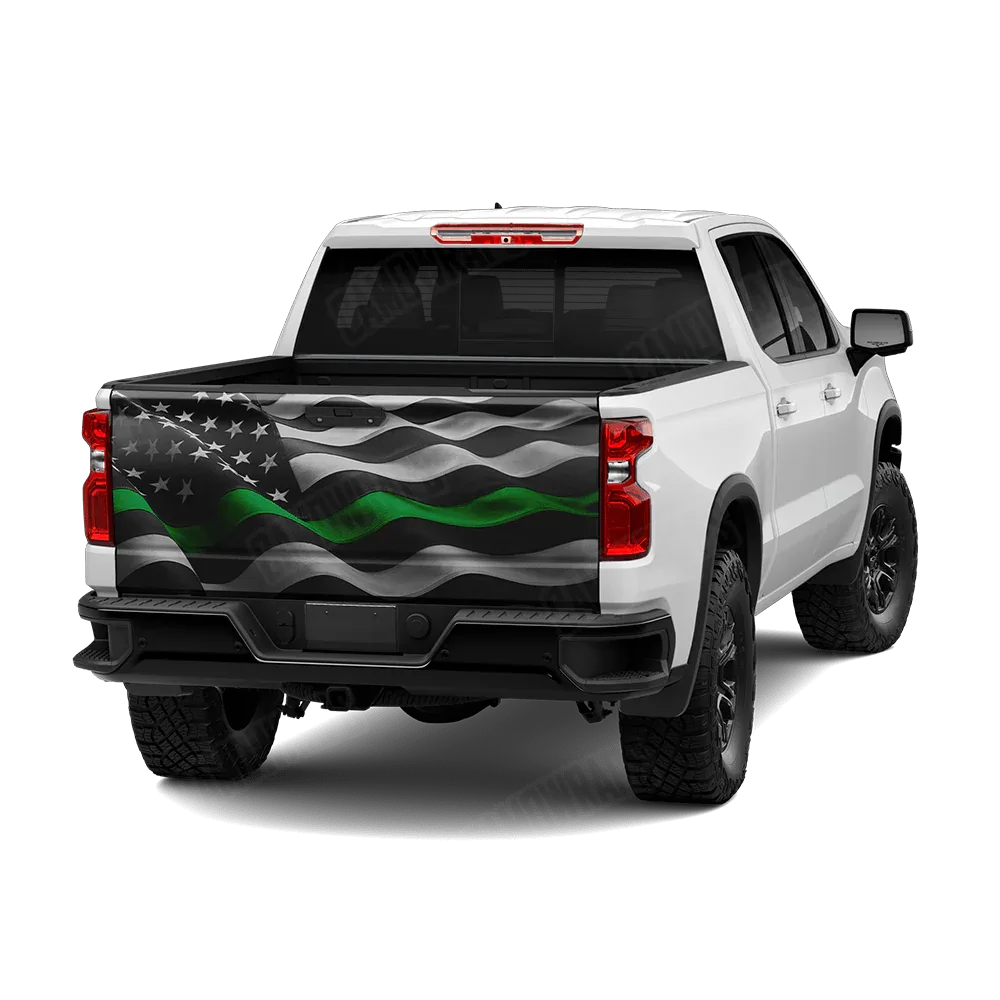 Patriotic Military Service Flag Tailgate Wraps
