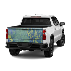 Realtree WAV3 Blue Yellow Tailgate Wraps