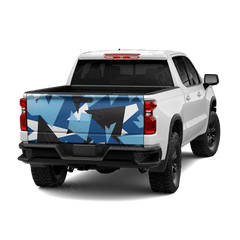 Shattered Baby Blue Tailgate Wraps