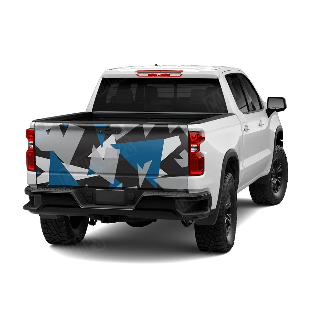 Shattered Blue Tiger Tailgate Wraps