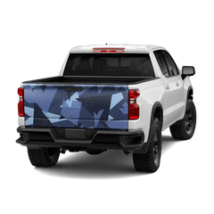 Shattered Blue Urban Night Tailgate Wraps