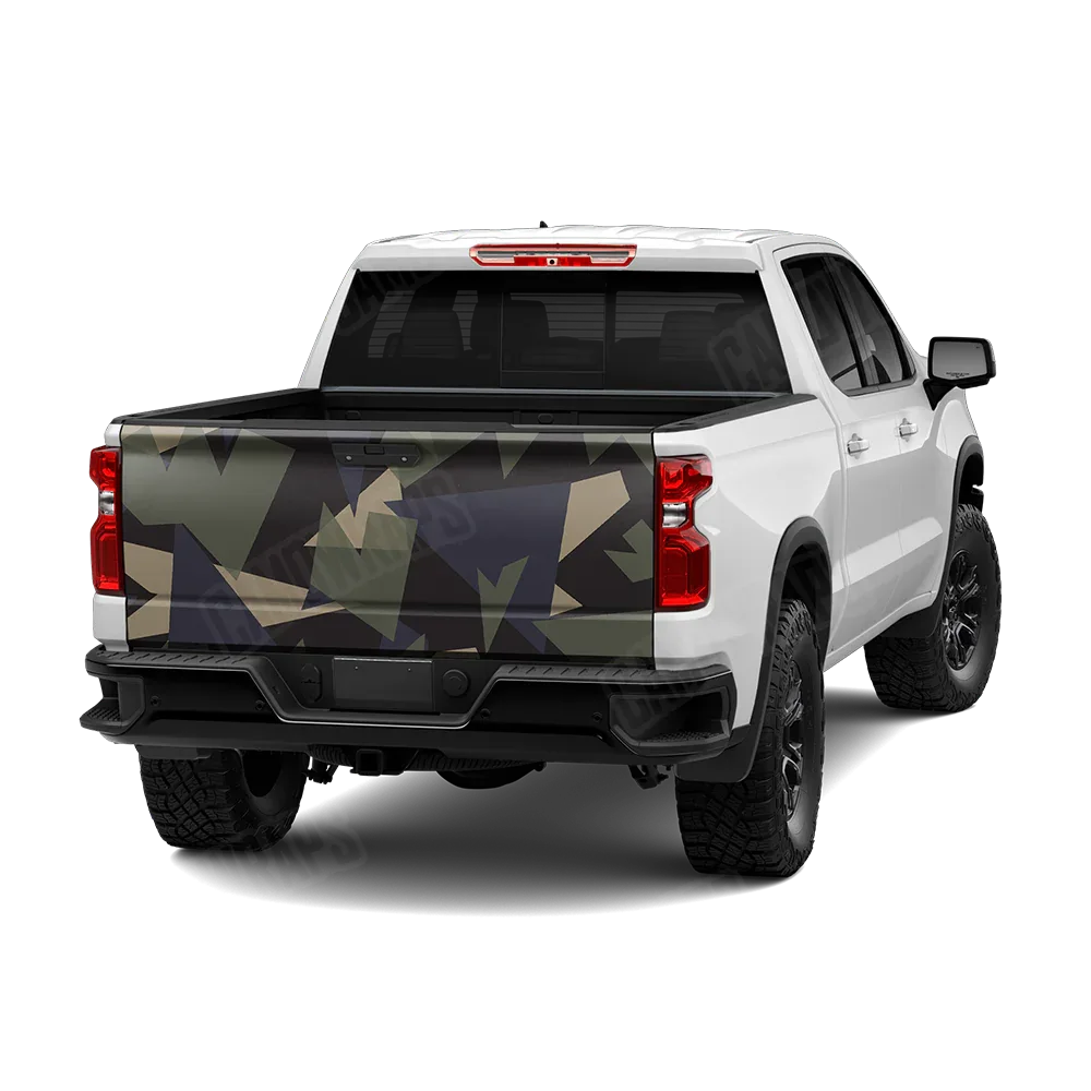 Shattered Militant Blue Tailgate Wraps