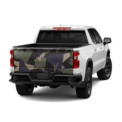 Shattered Militant Blue Tailgate Wraps