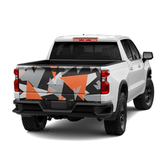 Shattered Orange Tiger Tailgate Wraps