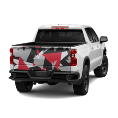 Shattered Red Tiger Tailgate Wraps