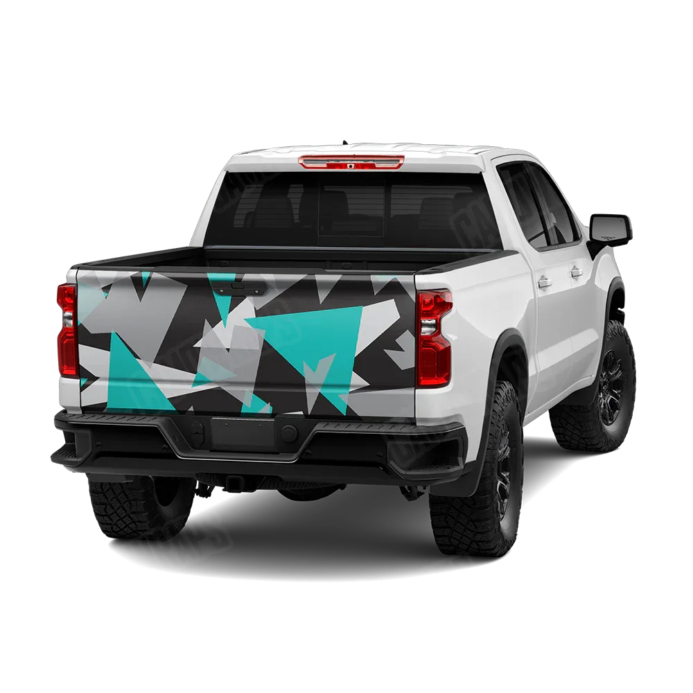 Shattered Tiffany Blue Tiger Tailgate Wraps