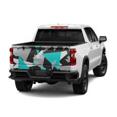 Shattered Tiffany Blue Tiger Tailgate Wraps