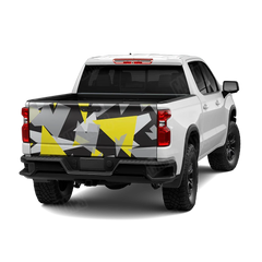 Shattered Yellow Tiger Tailgate Wraps