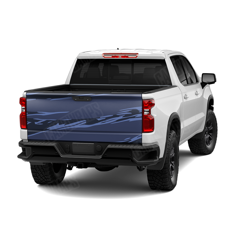Shredded Blue Midnight Tailgate Wraps