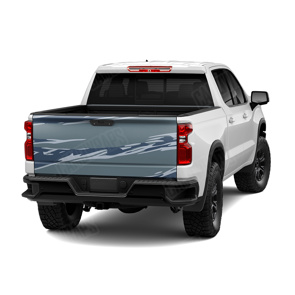 Shredded Navy Tailgate Wraps